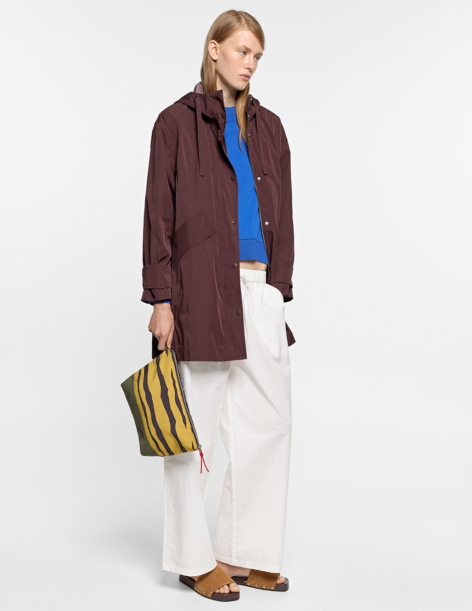 Gabardina impermeable con capucha para mujer Gabardina impermeable con capucha para mujer