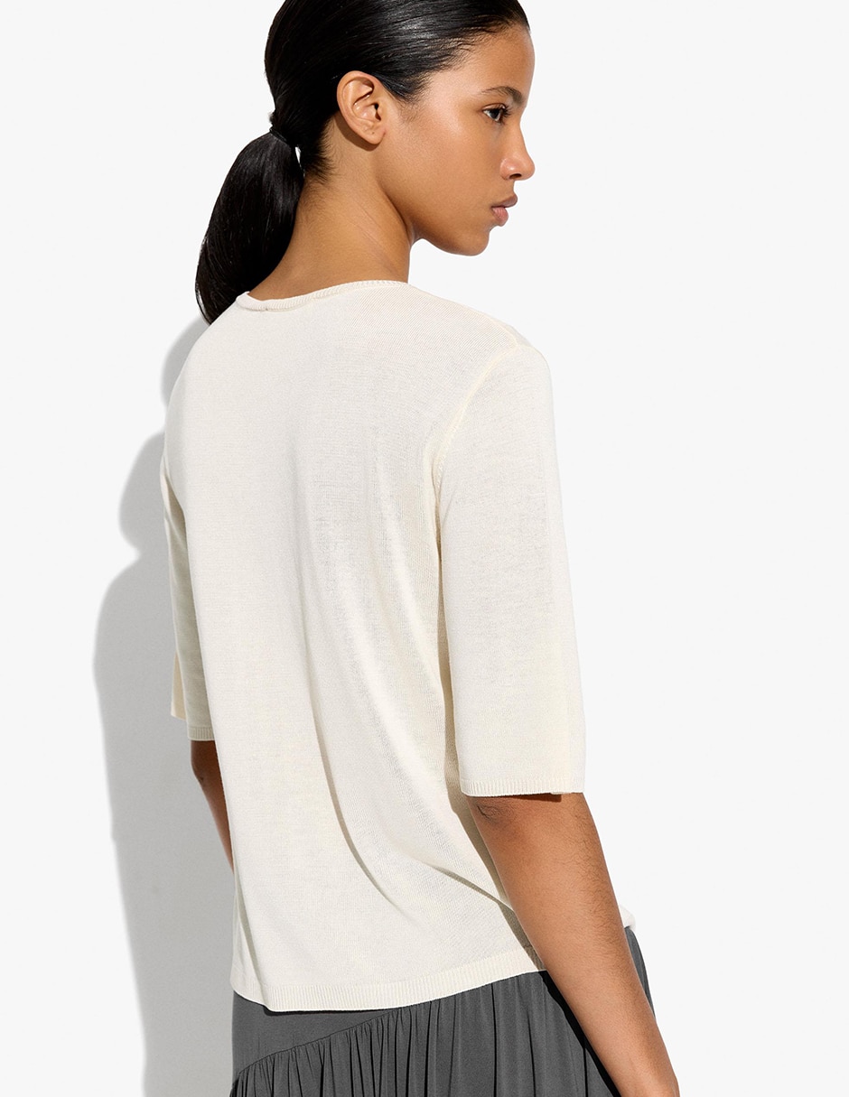 Suéter cuello redondo para mujer 2