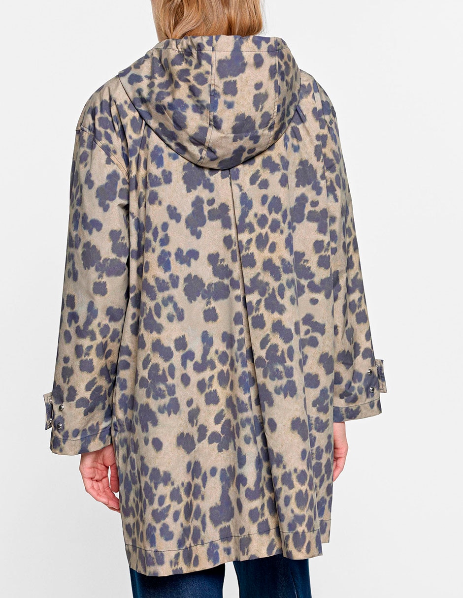 Gabardina impermeable con capucha para mujer 2