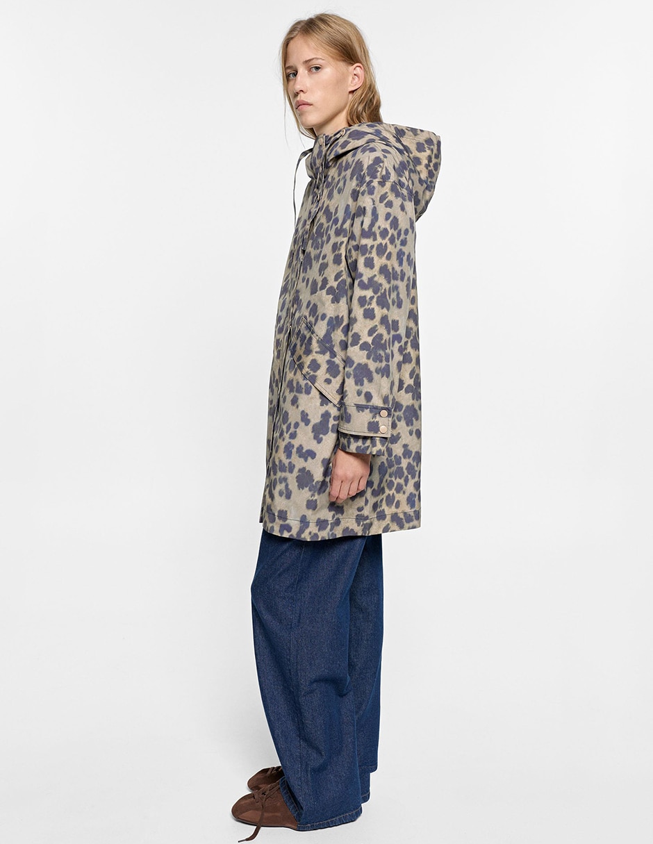 Gabardina impermeable con capucha para mujer 3