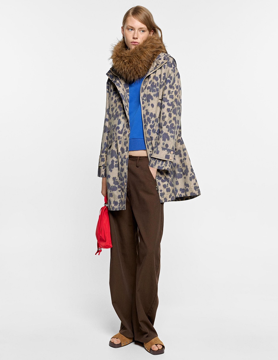 Gabardina impermeable con capucha para mujer 4