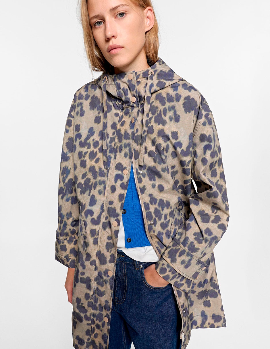 Gabardina impermeable con capucha para mujer 6