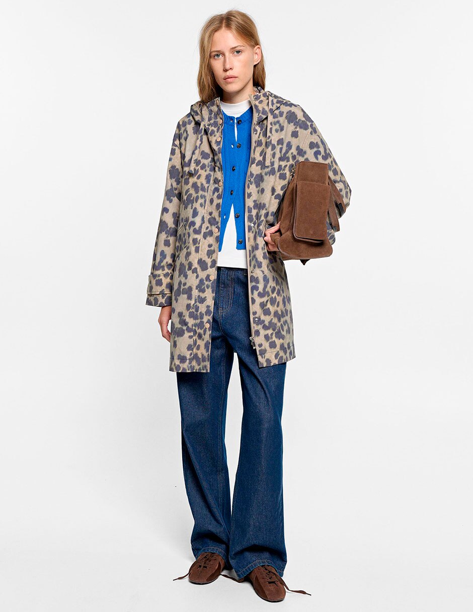 Gabardina impermeable con capucha para mujer 7