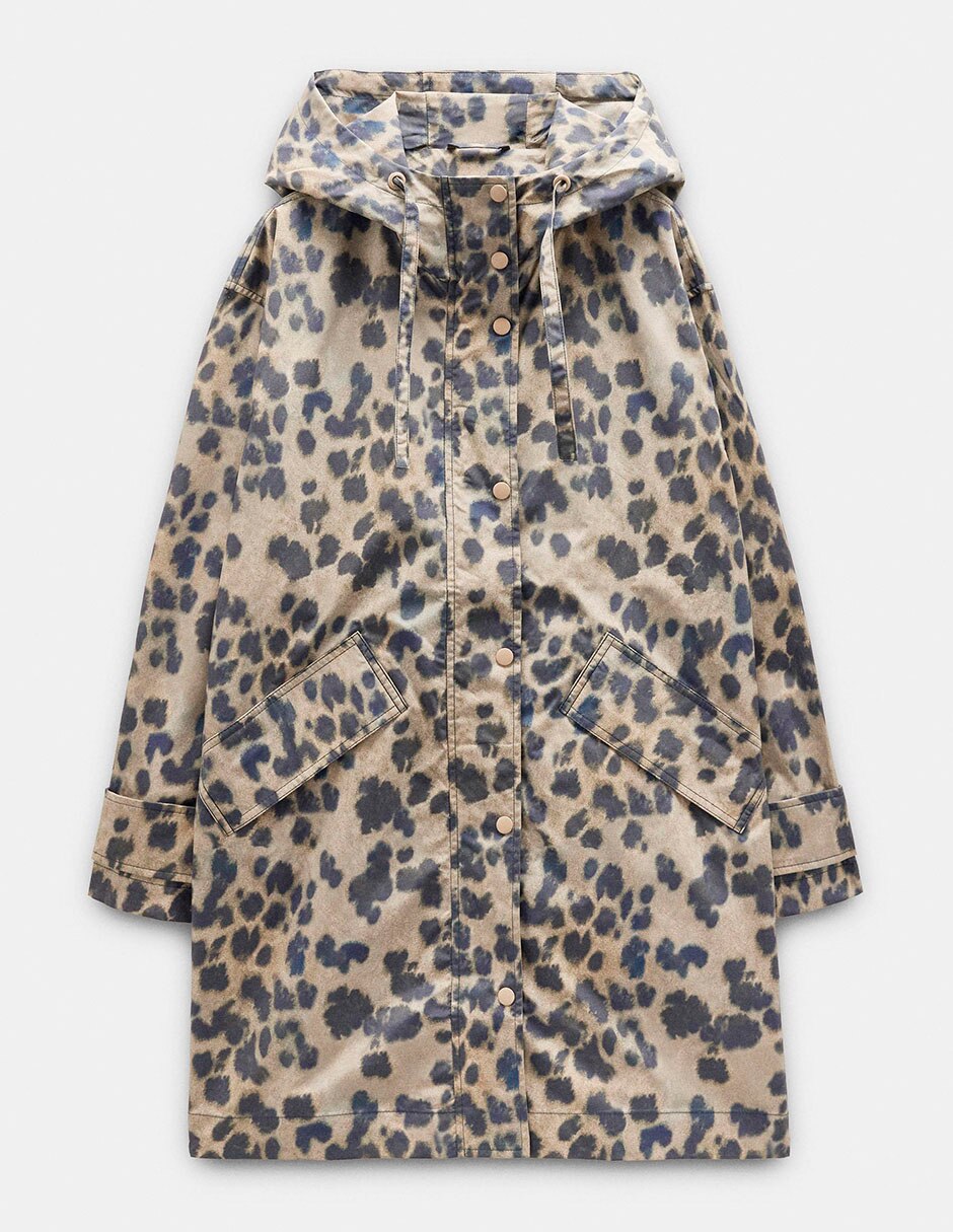 Gabardina impermeable con capucha para mujer 8