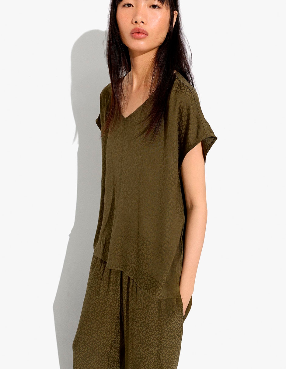 Blusa manga corta para mujer 3