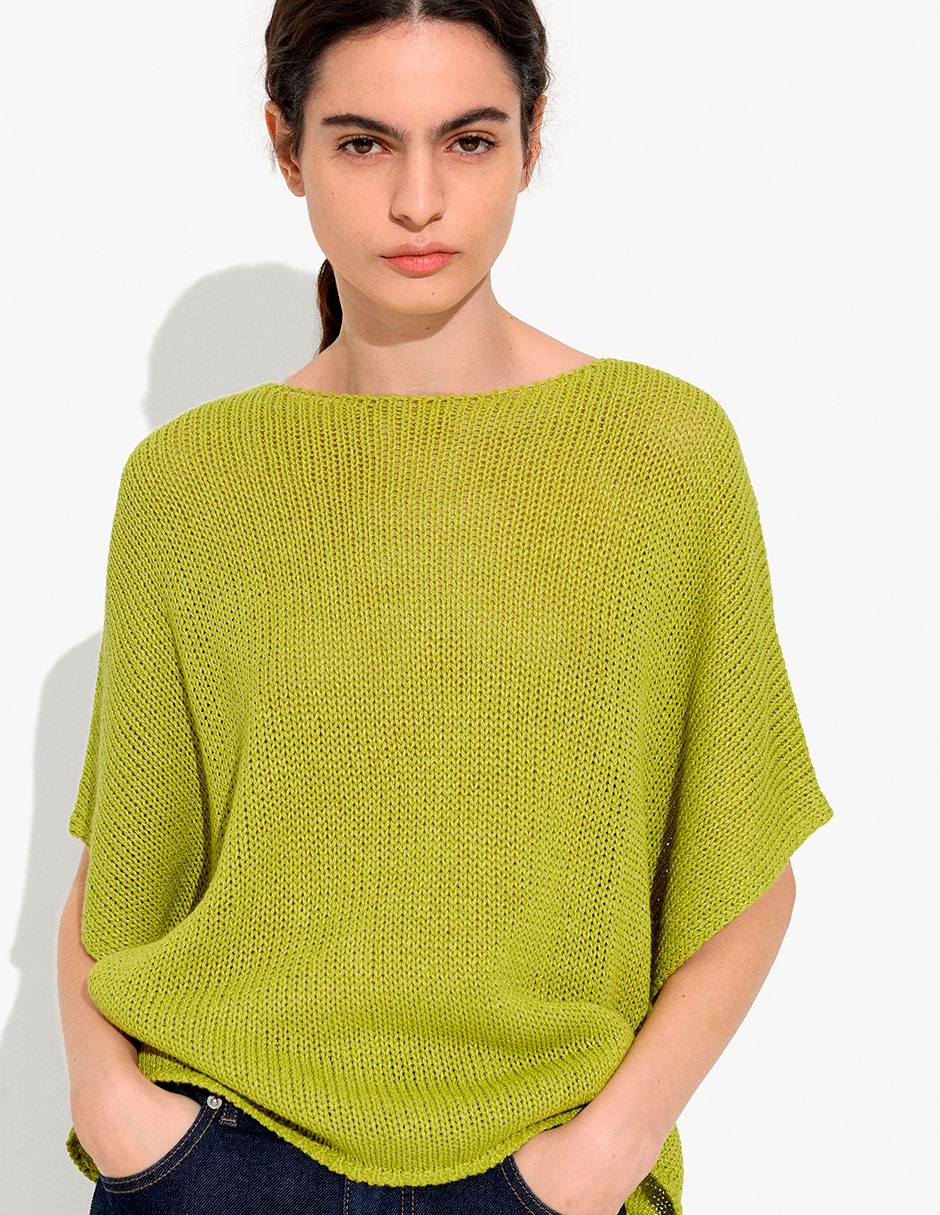 Suéter cuello redondo para mujer
