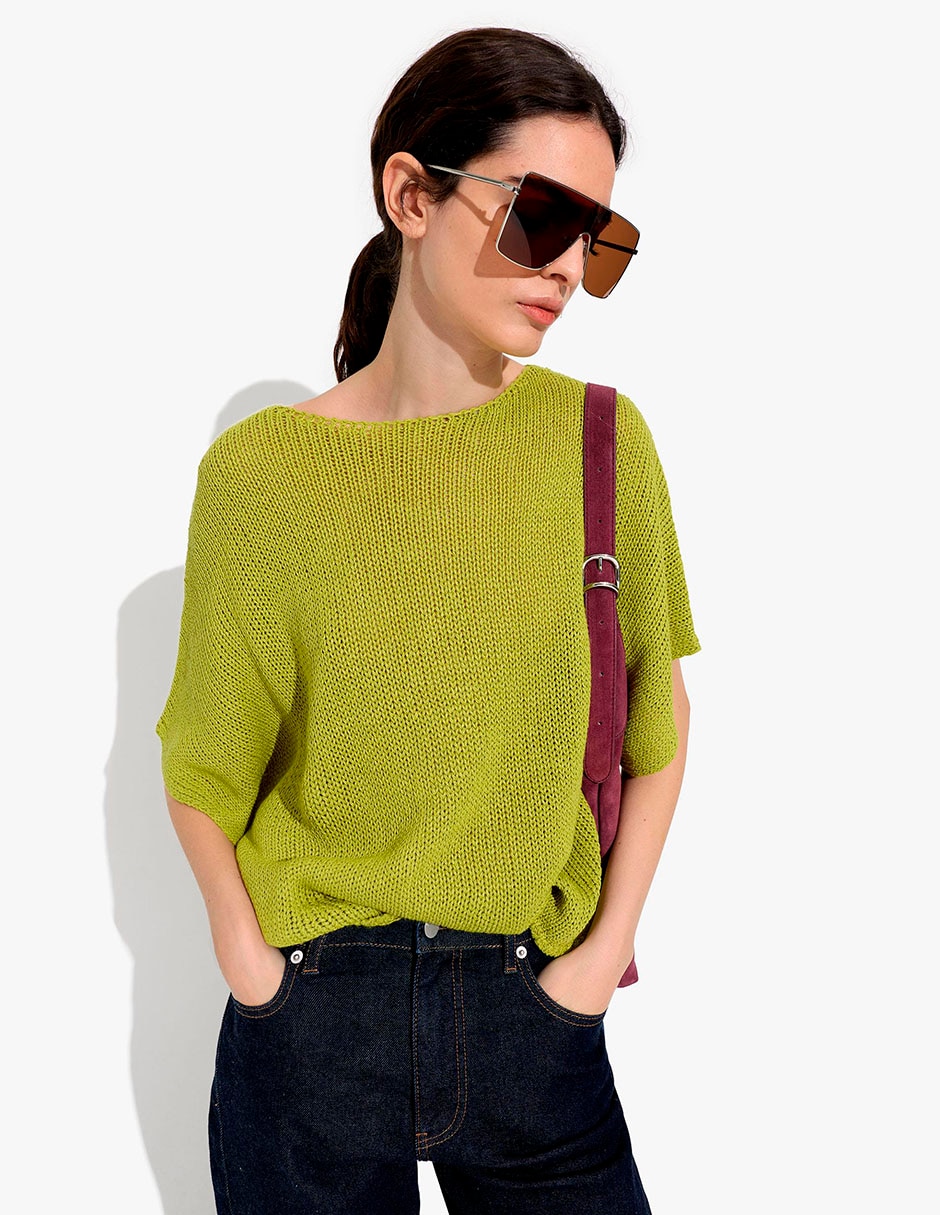 Suéter cuello redondo para mujer 4