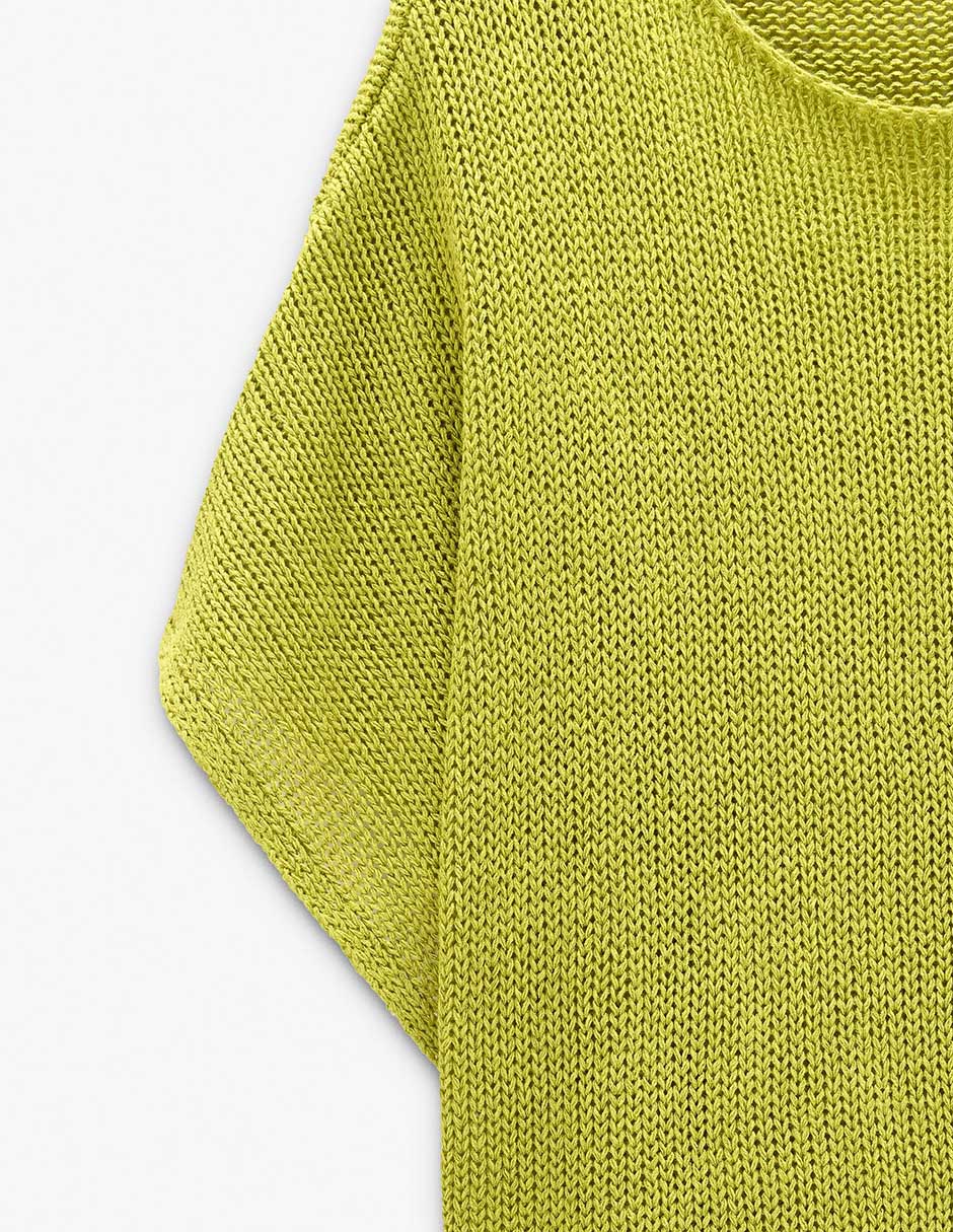 Suéter cuello redondo para mujer 7