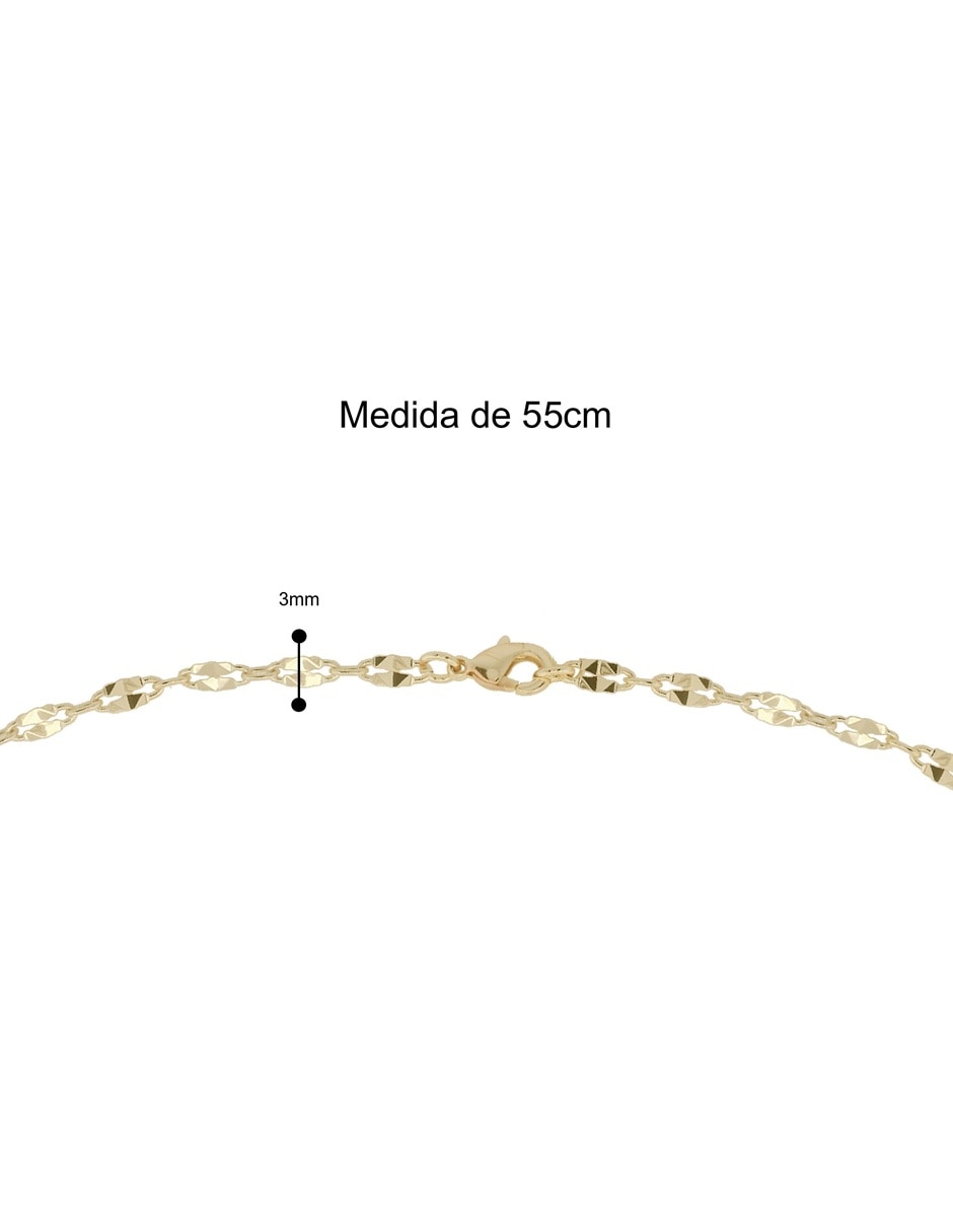 Cadena No aplica de (si aplica) Eslabón Sin Familia de Latón 18 K 7