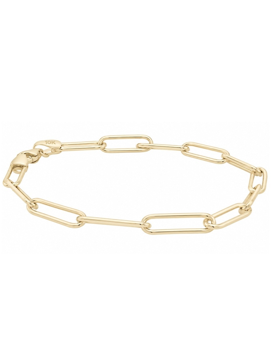 Pulsera de Oro con Sin gema 10 K Sin Familia acabado