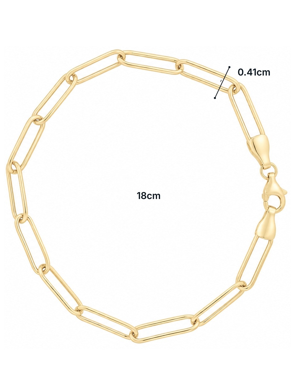 Pulsera de Oro con Sin gema 10 K Sin Familia acabado 7