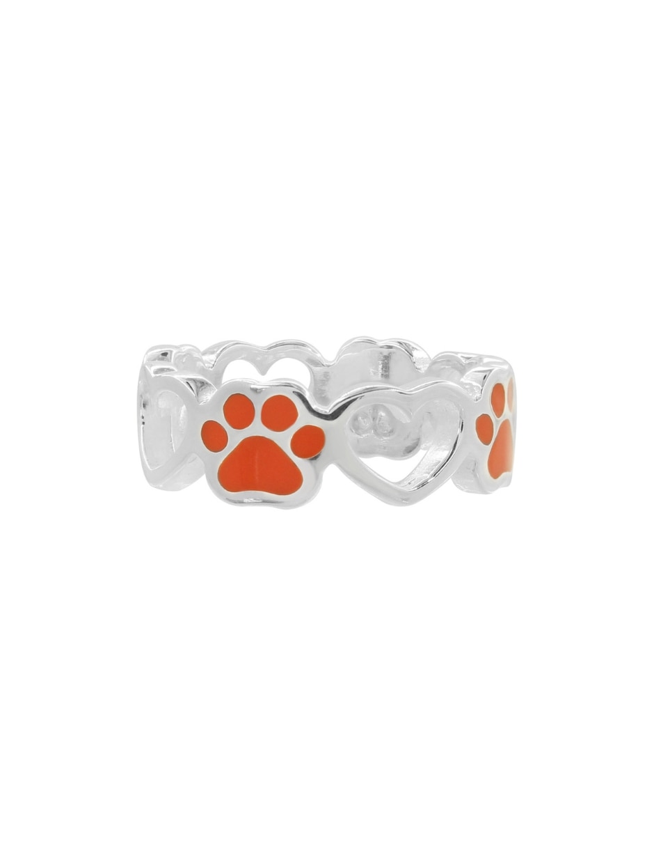 Anillo de (si aplica) Huella Animal P 925 de Plata Sin gema Pulido Anillo de (si aplica) Huella Animal P 925 de Plata Sin gema Pulido