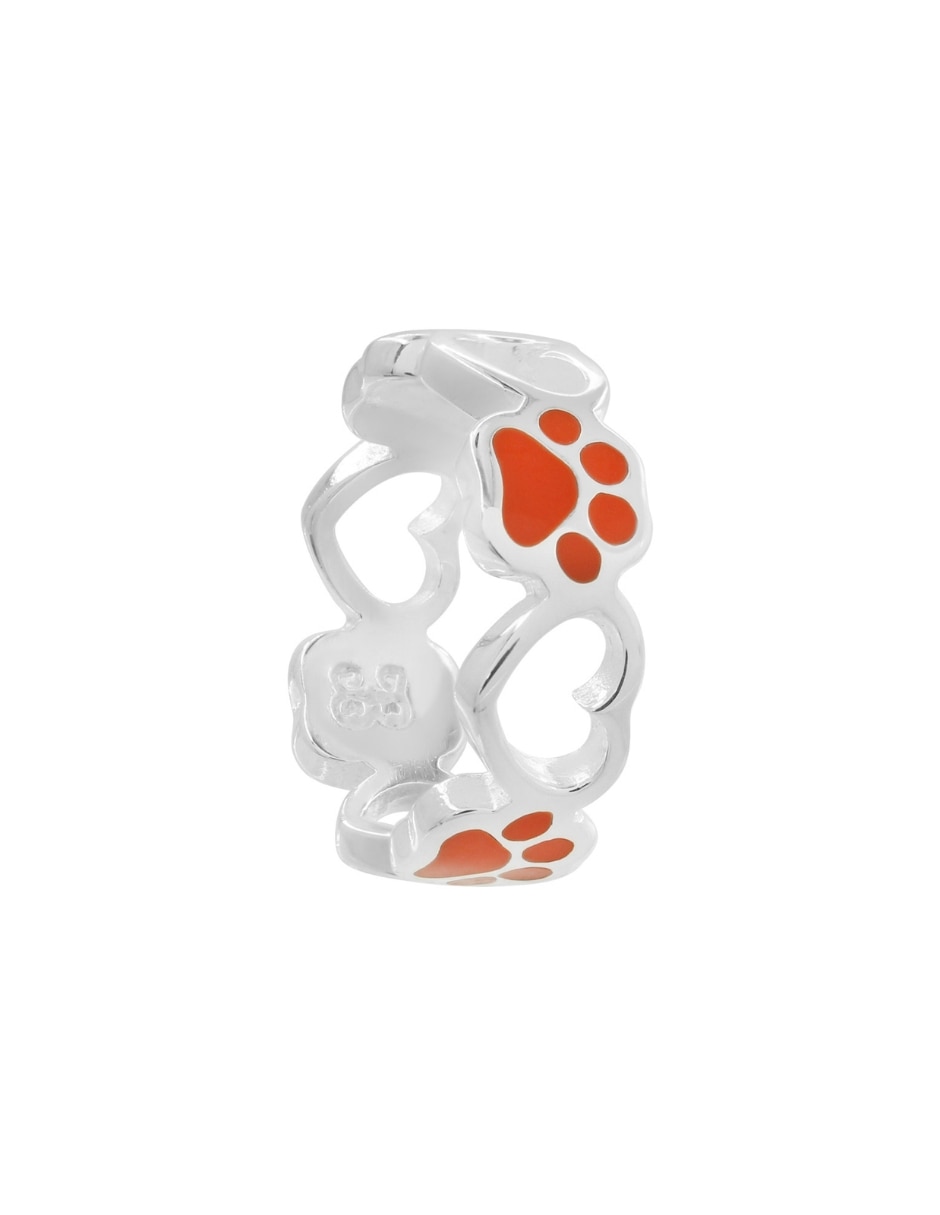 Anillo de (si aplica) Huella Animal P 925 de Plata Sin gema Pulido 2