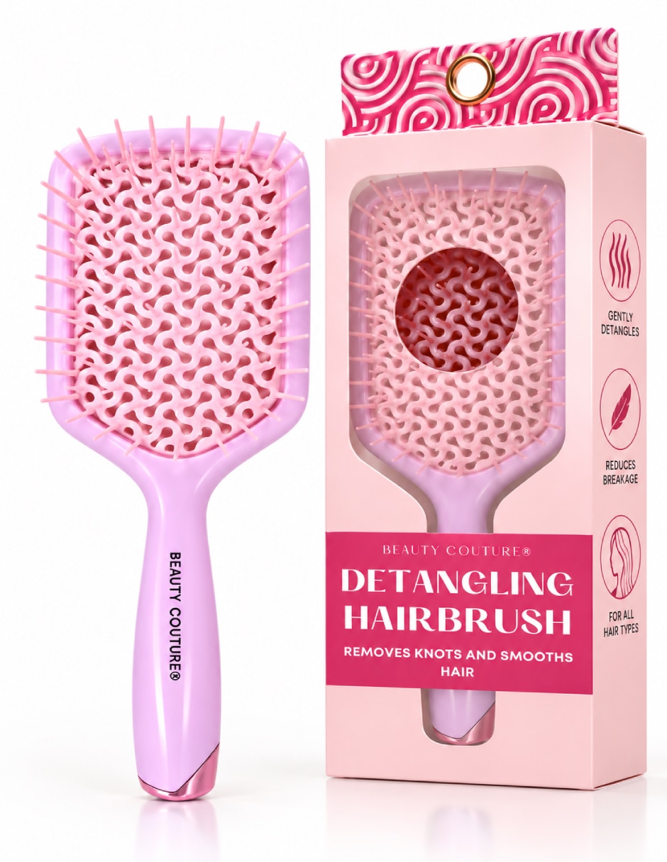 Cepillo para cabello de plástico