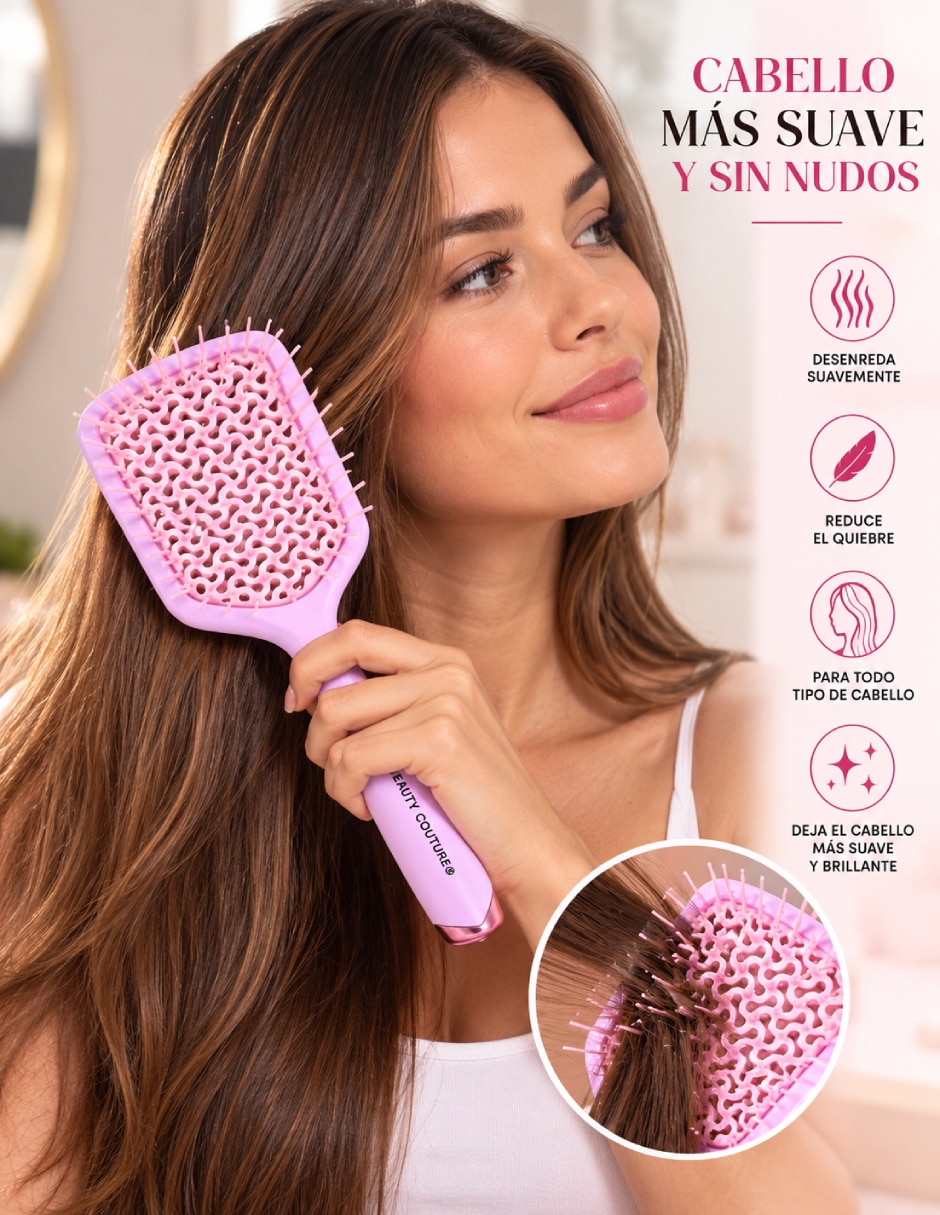 Cepillo para cabello de plástico 5
