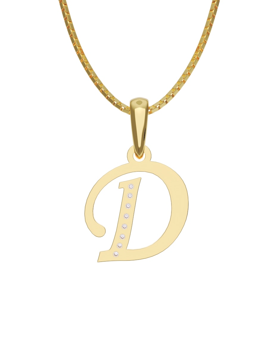Collar con dije de oro 10 k 1