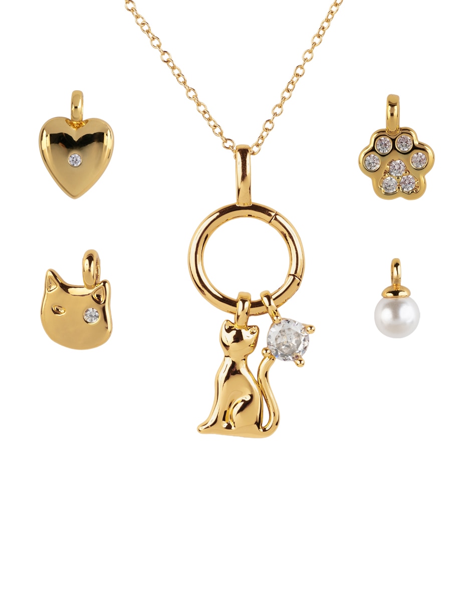 Collar con dije de gato noa 14 k 2