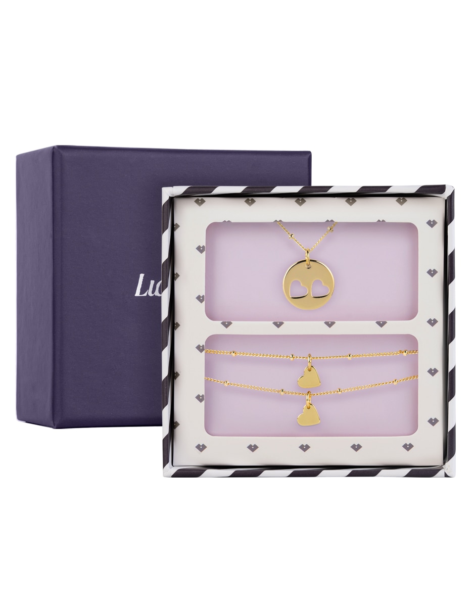 Collar con dije de corazón maya 14 k 1