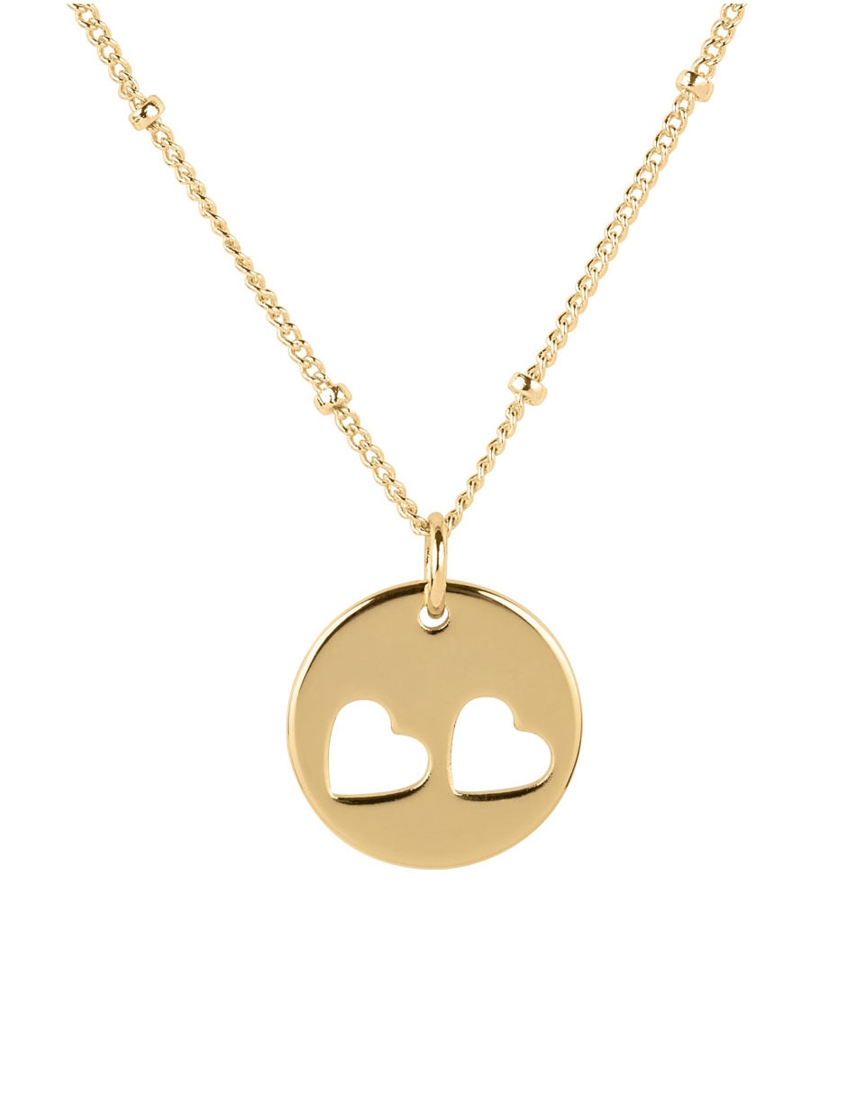 Collar con dije de corazón maya 14 k 3