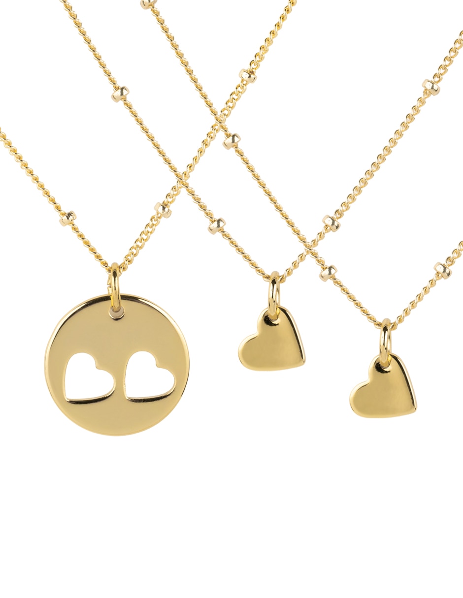 Collar con dije de corazón maya 14 k 4