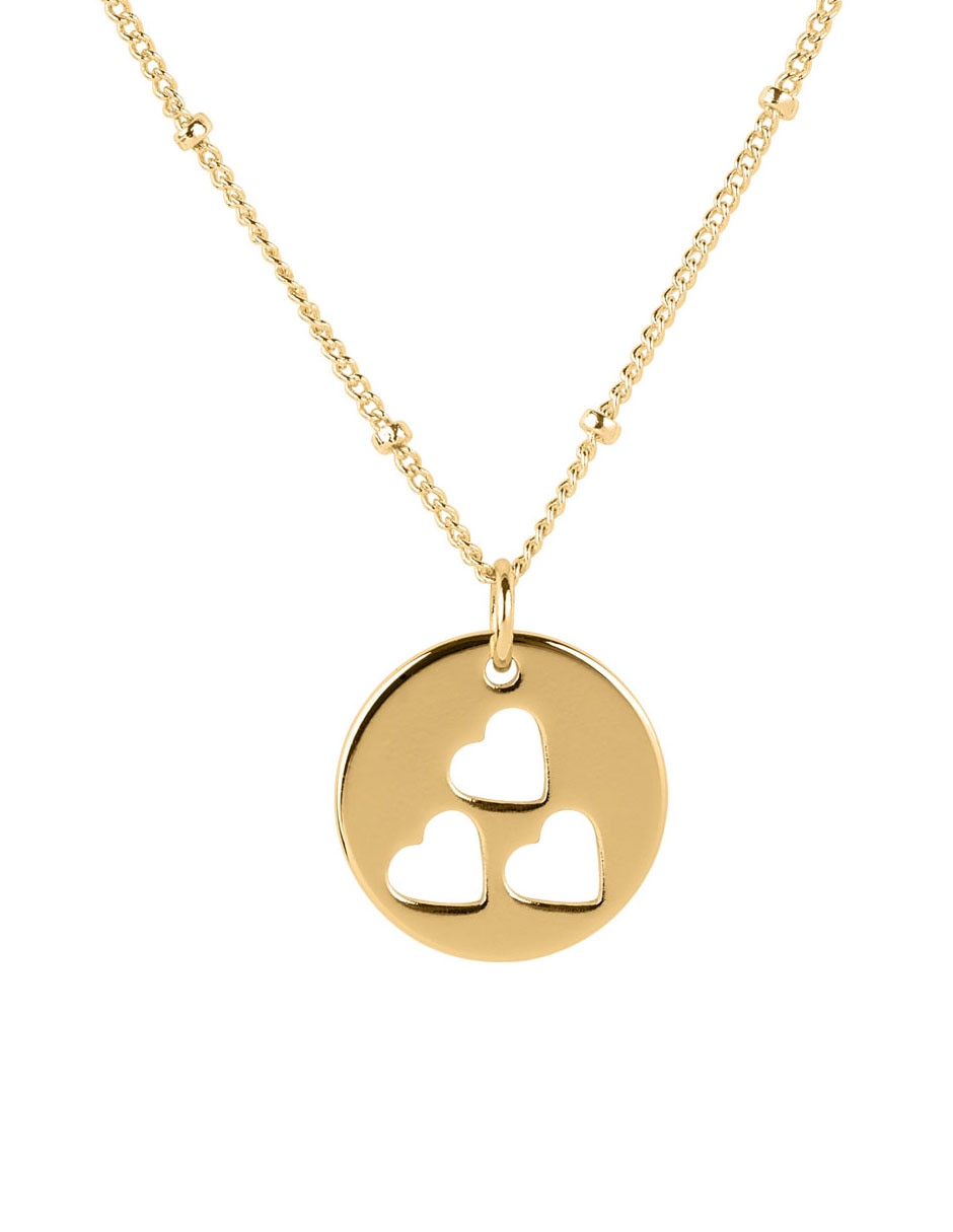 Collar con dije de corazón maya 14 k 3