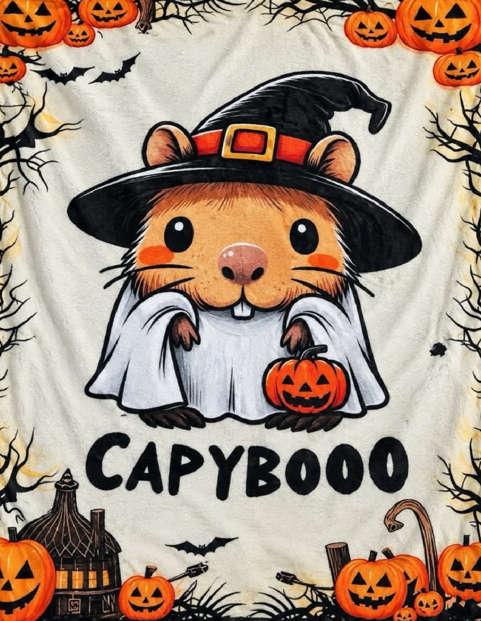 Cobija de tejido suave capibara 2