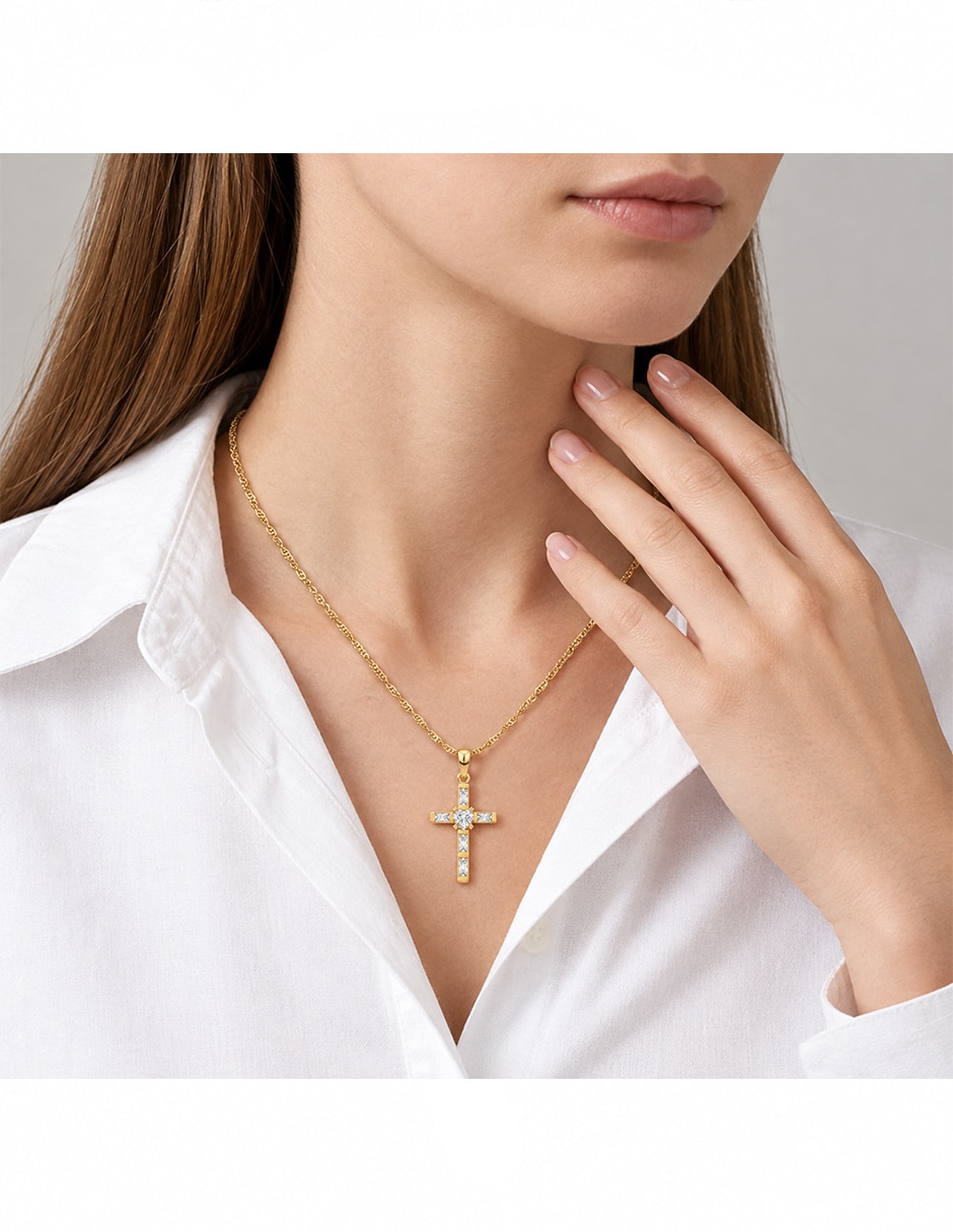 Collar con dije de oro 10 k 3