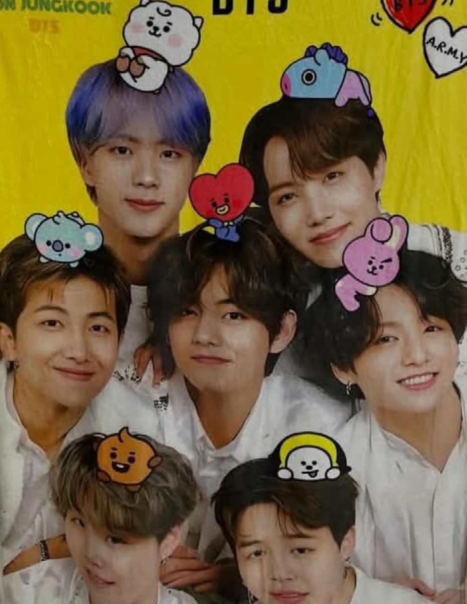 Cobija de tejido suave bts 2