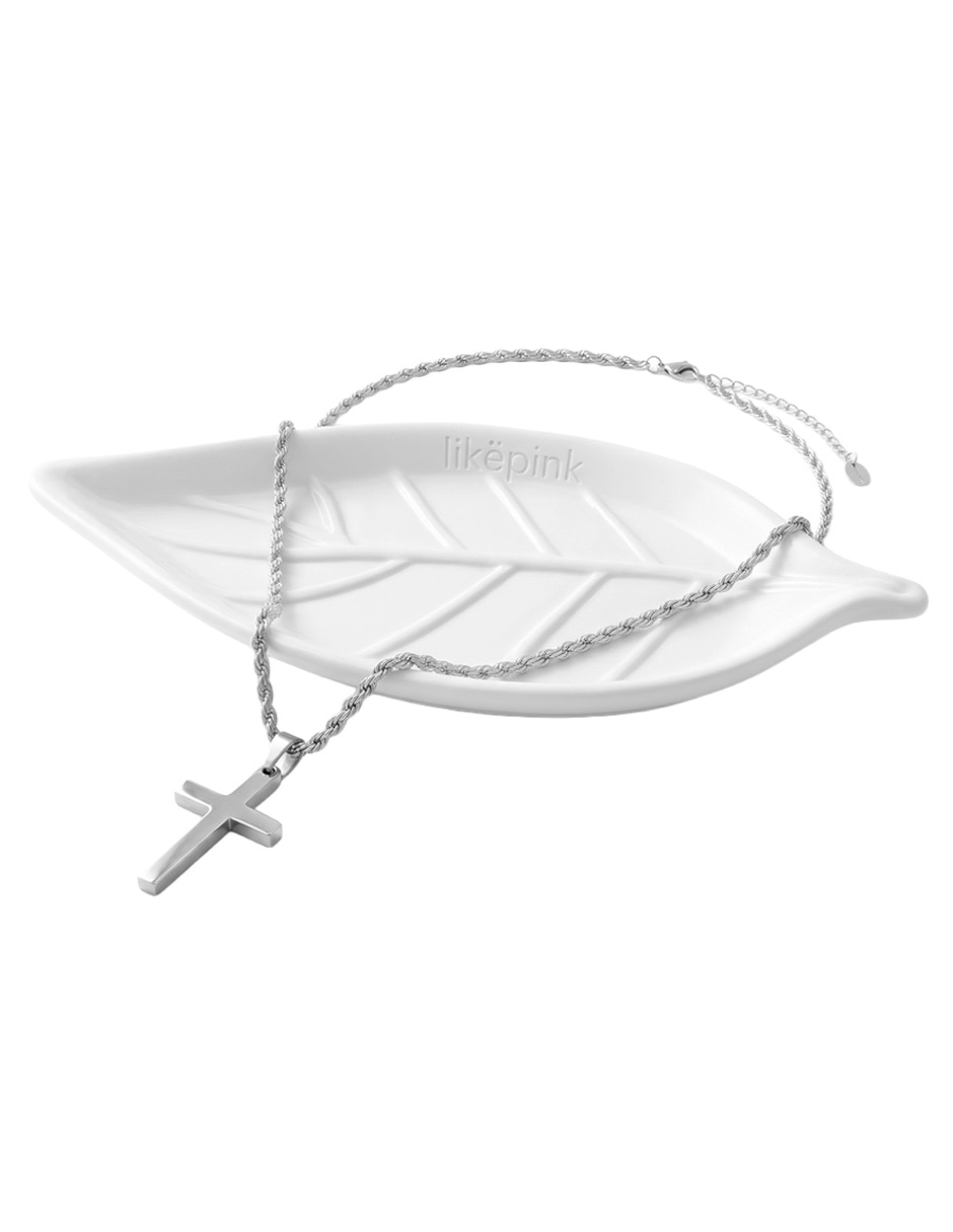 Choker de cruz de acero inoxidable 4