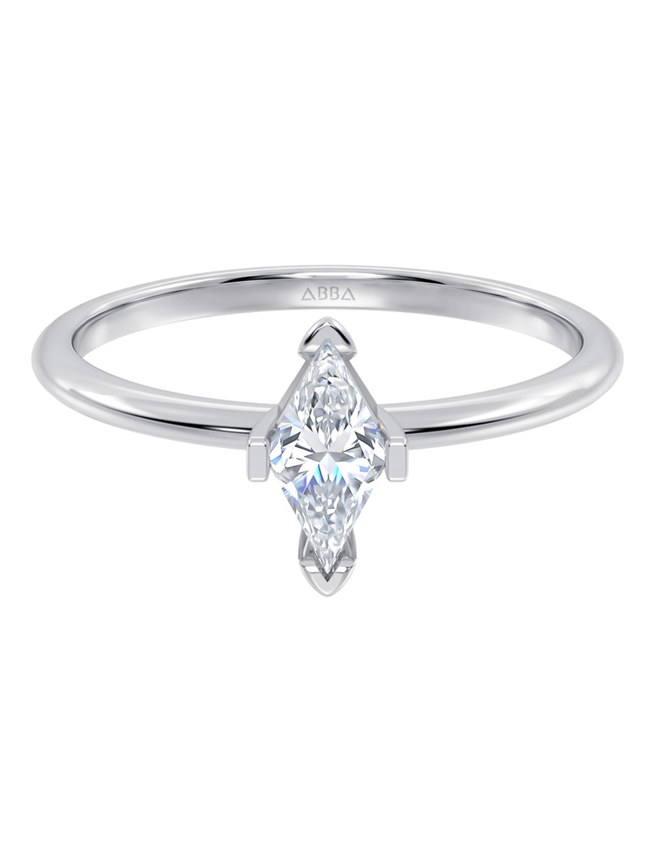 Anillo 10 k de oro zirconia brillante 1