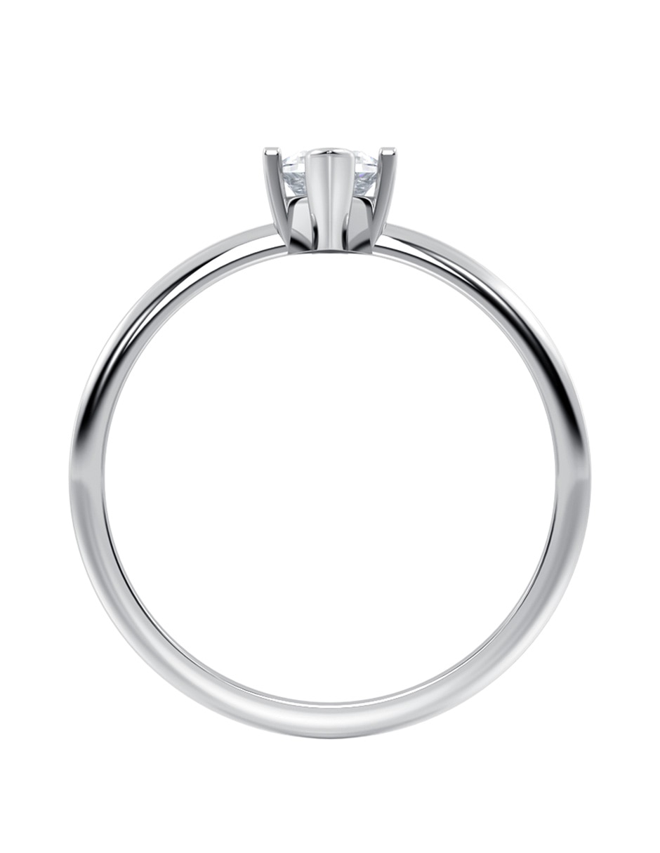 Anillo 10 k de oro zirconia brillante 2