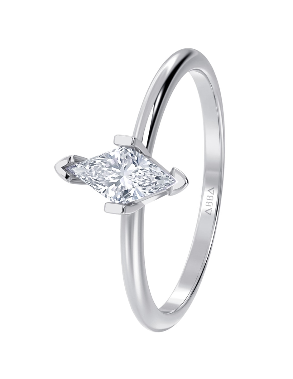 Anillo 10 k de oro zirconia brillante 3