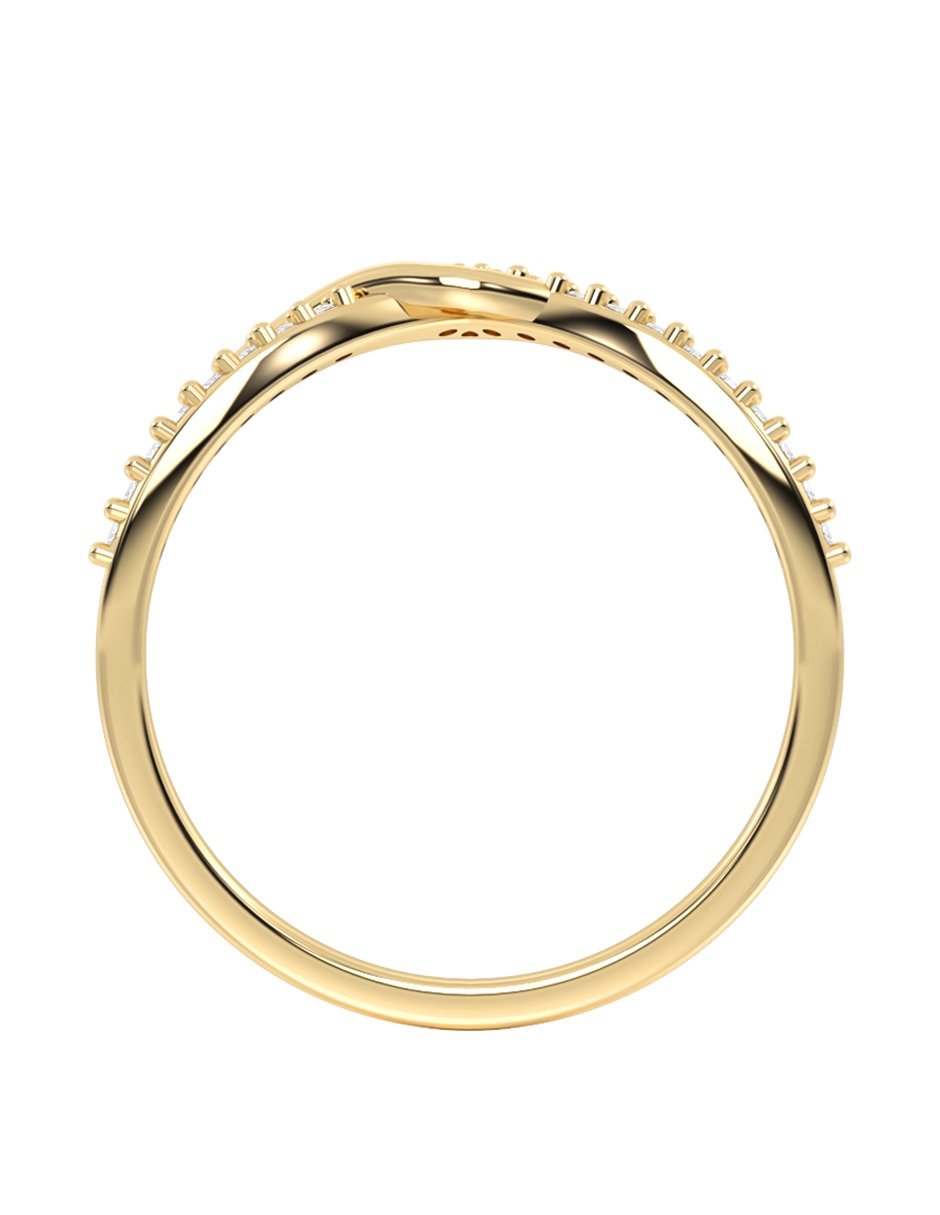Anillo 10 k de oro zirconia brillante 2