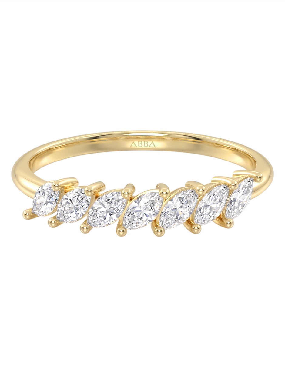Anillo 10 k de oro zirconia brillante