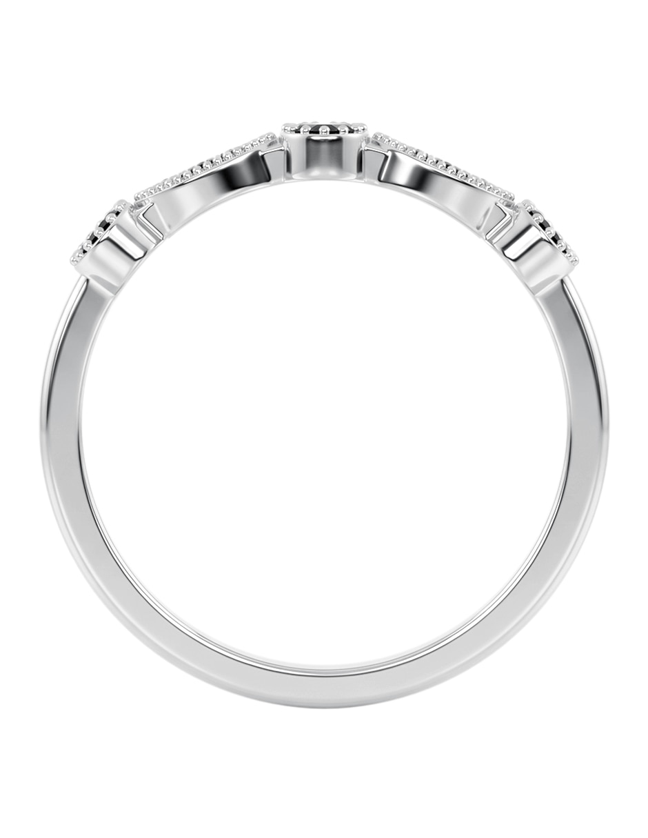 Anillo 10 k de oro zirconia brillante 4