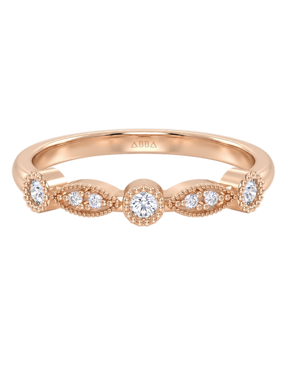 Anillo 14 k de oro zirconia brillante 1