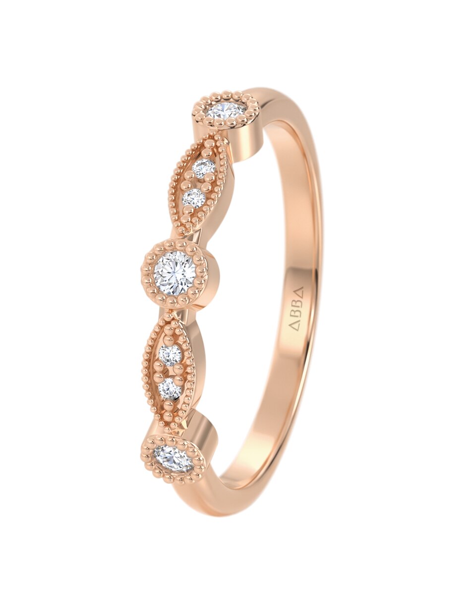Anillo 14 k de oro zirconia brillante 3