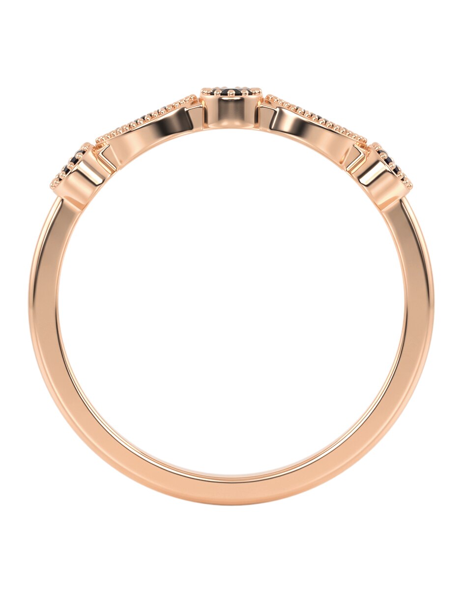 Anillo 14 k de oro zirconia brillante 4