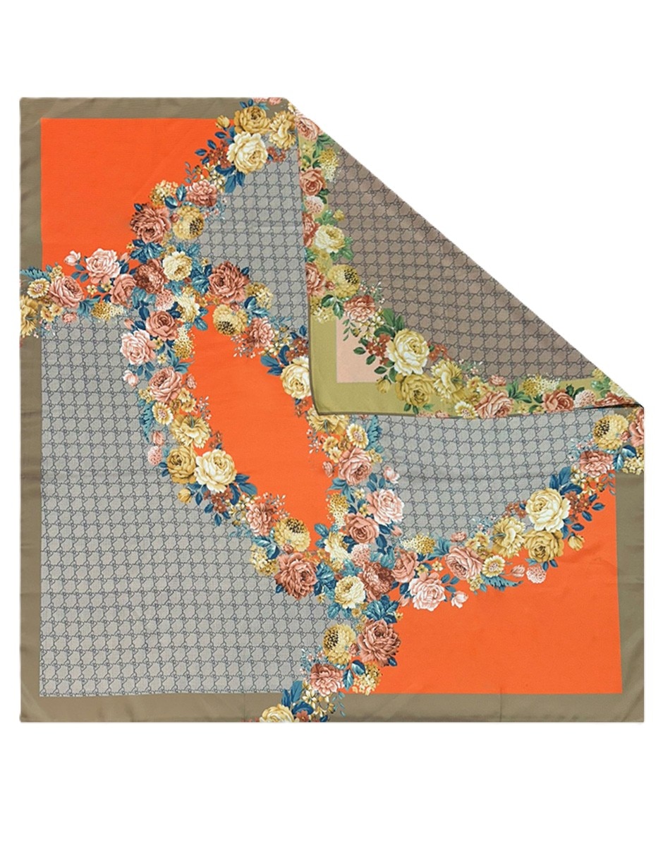 Mascada con estampado floral para mujer 3