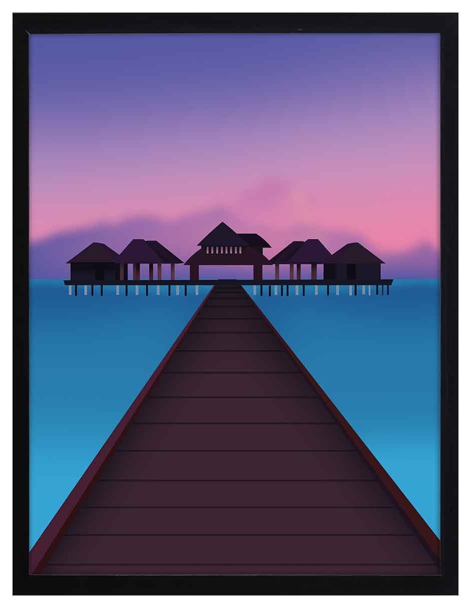 Cuadro decorativo Paisajes Ilustrados Cuadro decorativo Paisajes Ilustrados