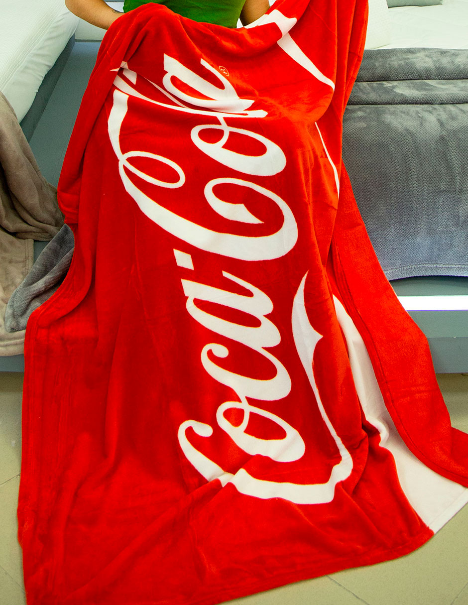 Cobertor Coca-Cola Frazada Red estampado Logo