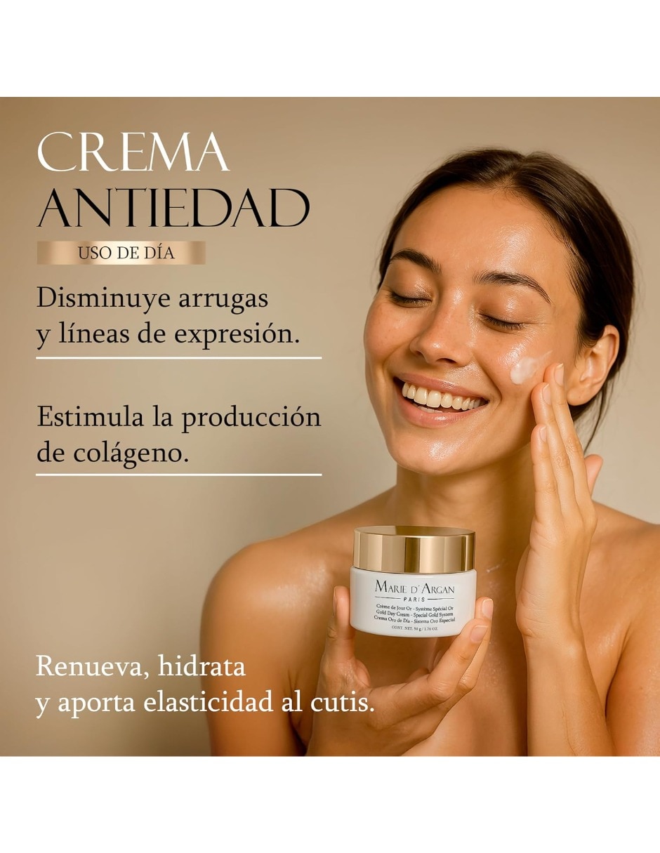 Crema facial recomendada para hidratar día y noche Marie D' Argan todo tipo de piel 8