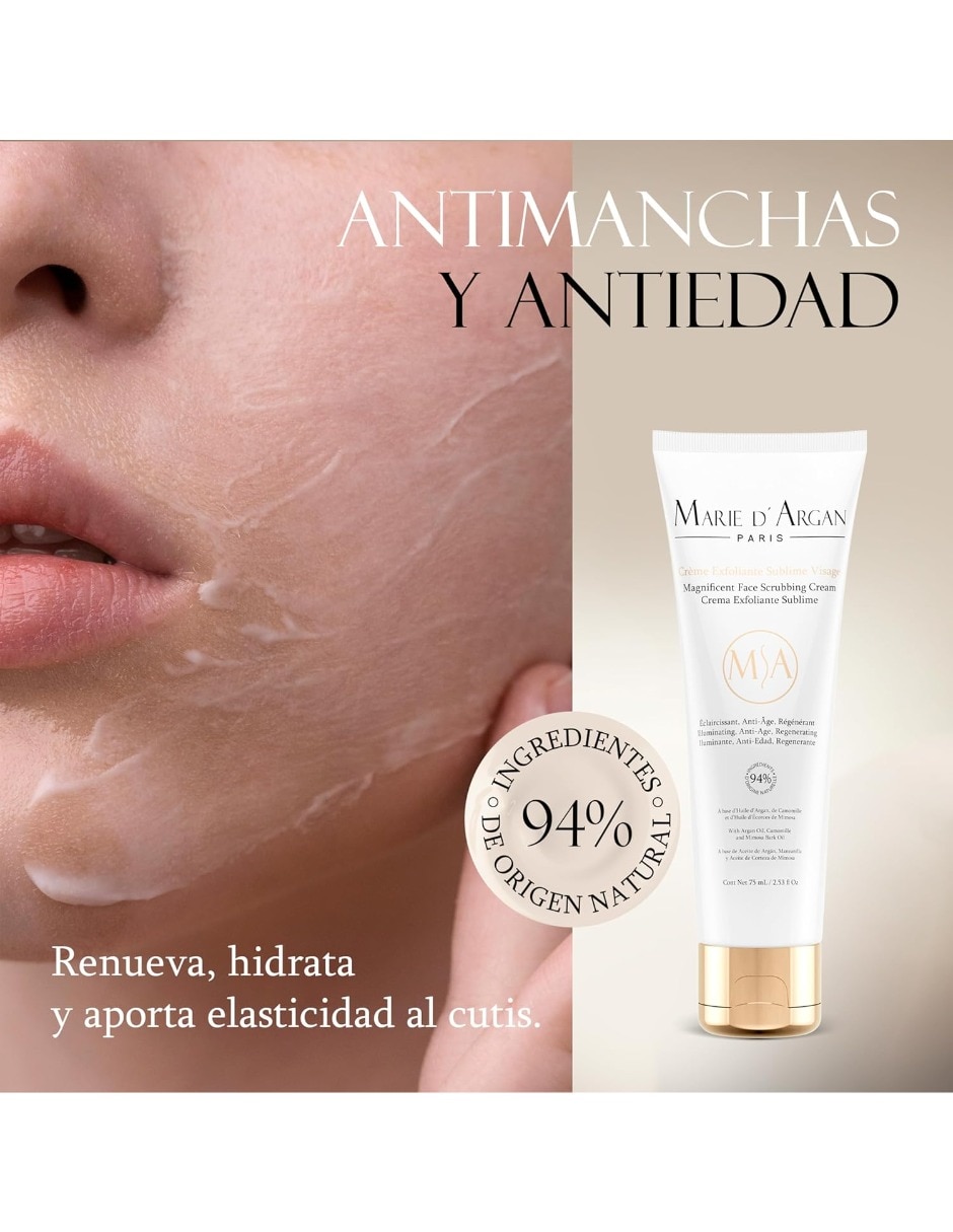 Crema facial recomendada para hidratar día y noche Marie D' Argan todo tipo de piel 2
