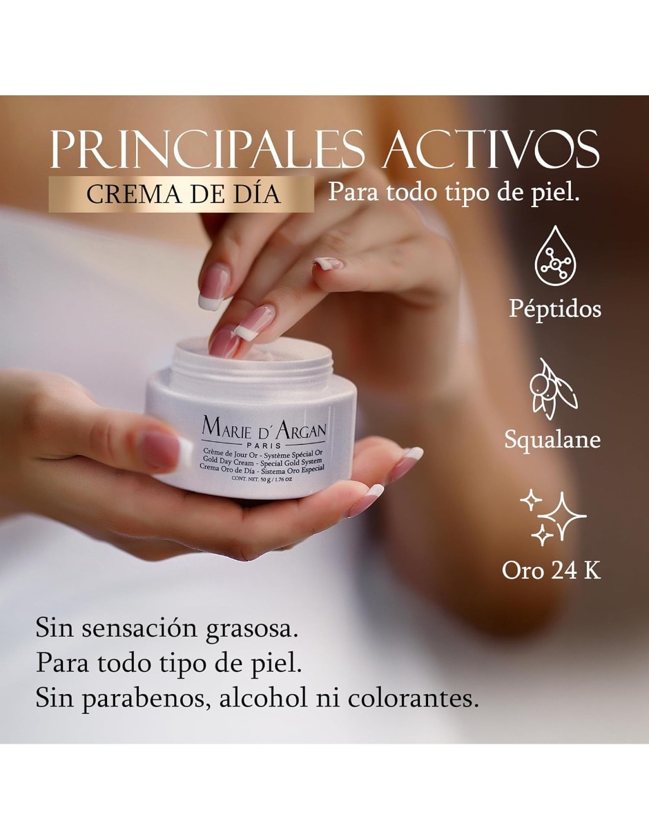 Crema facial recomendada para hidratar día y noche Marie D' Argan todo tipo de piel 3