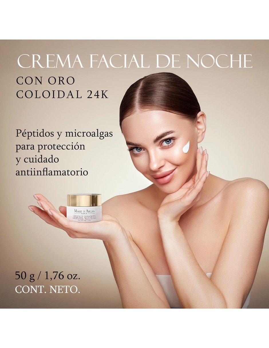 Crema facial recomendada para hidratar día y noche Marie D' Argan todo tipo de piel 10
