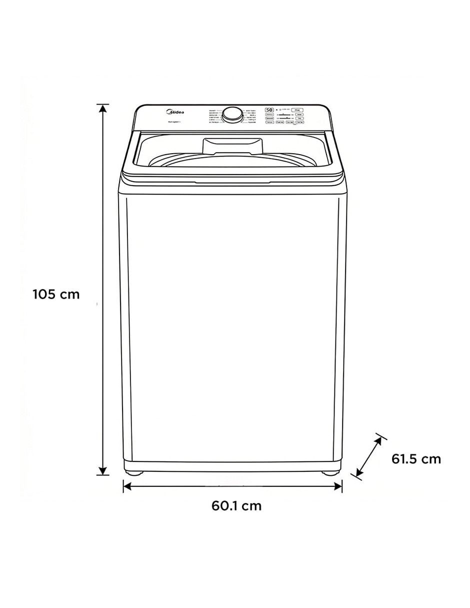 Lavadora automática carga superior ma512w18a/w 6