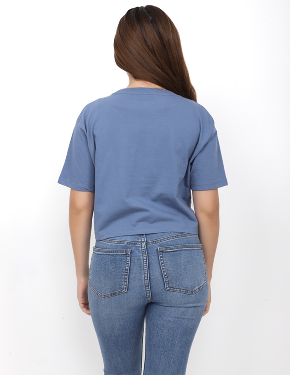Playera manga corta cuello redondo para mujer 3