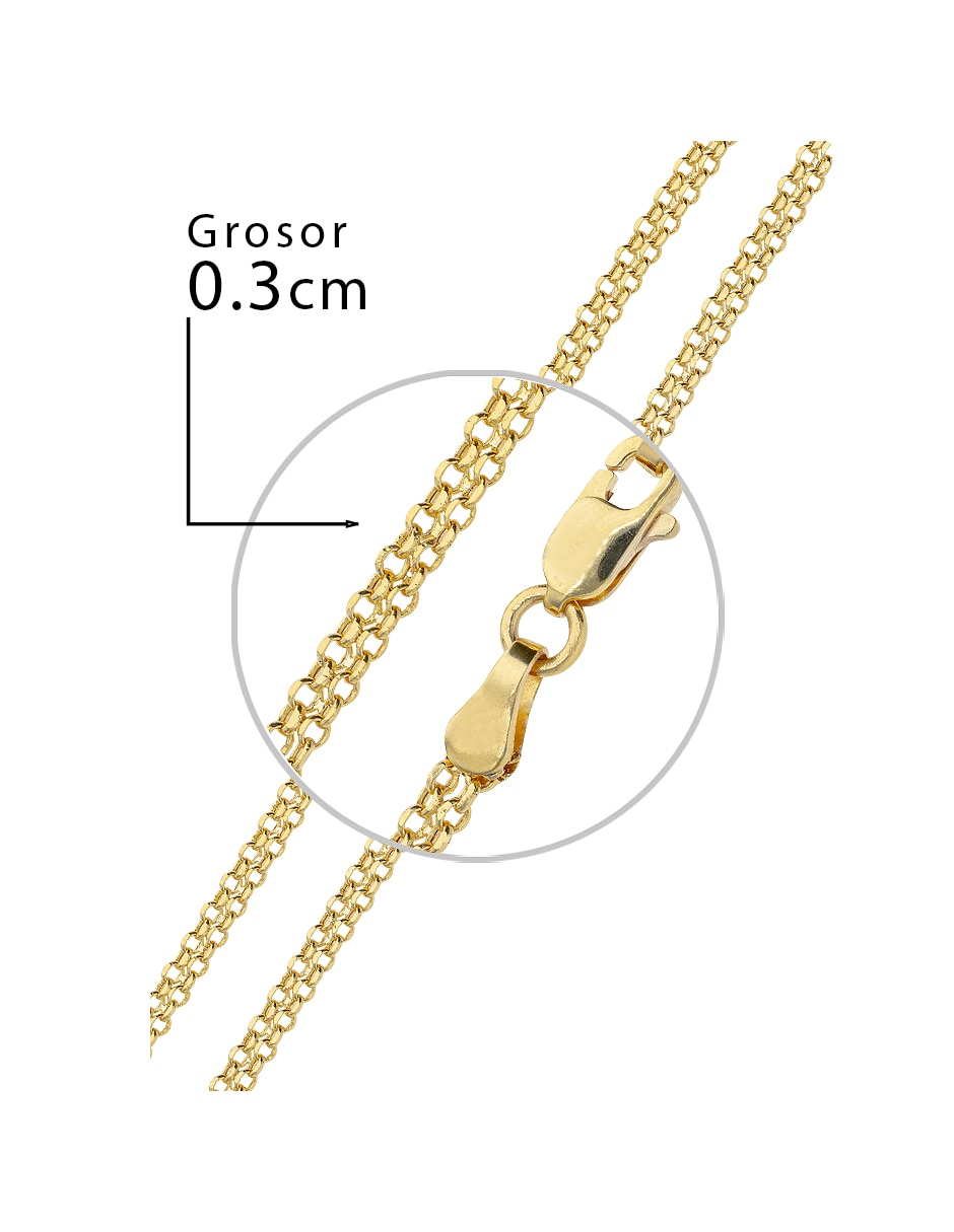 Pulsera Fonelli de oro amarillo 14 k Clasicas acabado pulido